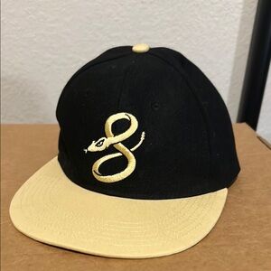 Black and Gold Reptile Cap